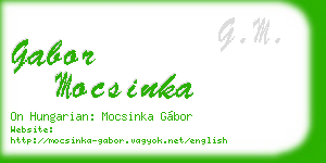 gabor mocsinka business card